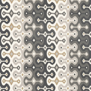 Schumacher - Darya Ikat Sidewall - Stone - 5006650 - Wallpaper