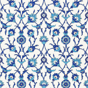 Schumacher - Sultan's Trellis - Peacock - 5006700 - Wallpaper