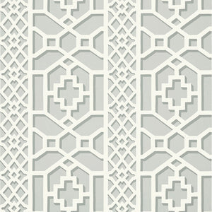 Schumacher - Zanzibar Trellis - Cloud - 5006943 - Wallpaper