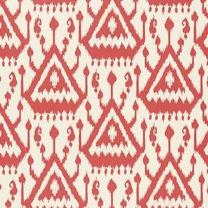 Schumacher - Vientiane Ikat - Coral - 5006950 - Wallpaper