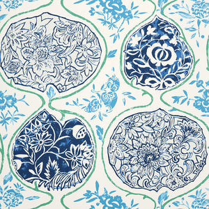 Schumacher - Katsugi - Cobalt & Turquoise - 5006961 - Wallpaper