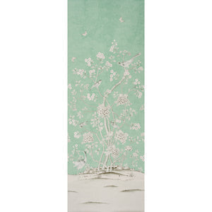 Schumacher - Chinois Palais Panel - Aquamarine - 5007123 - Wallpaper