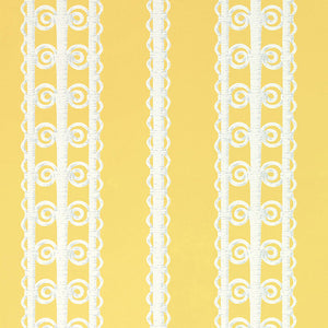 Schumacher - Wicker Stripe - Lemon Blossom - 5007722 - Wallpaper