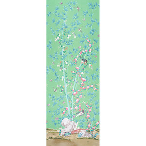 Schumacher - Brighton Pavilion Panel - Emerald - 5007743 - Wallpaper