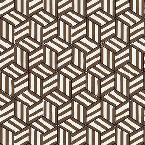 Schumacher - Tumbling Blocks - Chocolate - 5007963 - Wallpaper