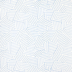 Schumacher - Deconstructed Stripe - Cobalt - 5007972 - Wallpaper