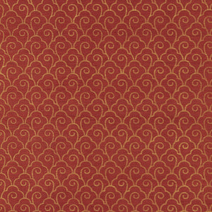 Schumacher - Scallop Filigree Sisal - Gold On Lacquer - 5008302 - Wallpaper