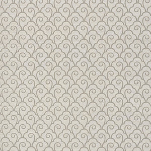 Schumacher - Scallop Filigree Sisal - Fog - 5008303 - Wallpaper