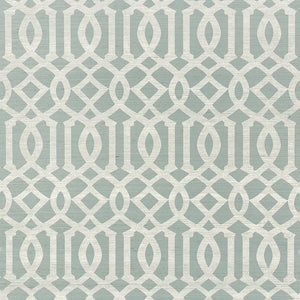 Schumacher - Imperial Trellis Sisal - Sky - 5008352 - Wallpaper