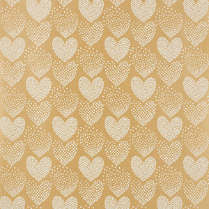 Schumacher - Heart Of Hearts - Ivory & Gold - 5008360 - Wallpaper