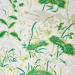 Schumacher - Lotus Garden - Leaf - 5008433 - Wallpaper