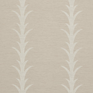 Schumacher - Acanthus Stripe Vinyl - Taupe - 5008591 - Wallpaper