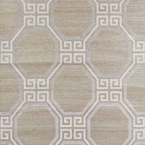 Schumacher - Octavia Hemp Shimmer - Quartz - 5008980 - Wallpaper
