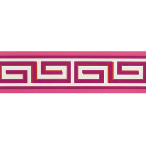 Schumacher - Britt Border - Berry - 5009062 - Wallpaper