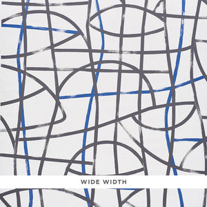 Schumacher - Abstratto - Black & Cobalt - 5009071 - Wallpaper