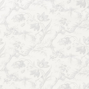 Schumacher - Toile De Fleurs - Grisaille - 5009120 - Wallpaper