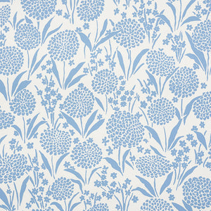 Schumacher - Chrysanthemum - Chambray - 5009550 - Wallpaper