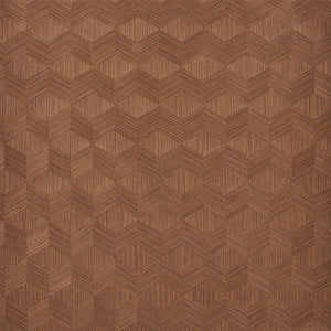 Schumacher - Chevron Inlay - Walnut - 5009631 - Wallpaper