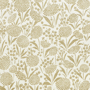 Schumacher - Chrysanthemum Sisal - Gold - 5009782 - Wallpaper