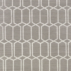 Schumacher - Modern Trellis Sisal - Charcoal - 5010101 - Wallpaper