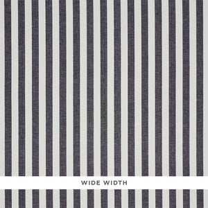 Schumacher - Linen Stripe - Black - 5010255 - Wallpaper