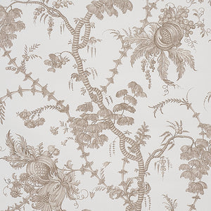 Schumacher - San Cristobal Toile - Cocoa - 5010621 - Wallpaper