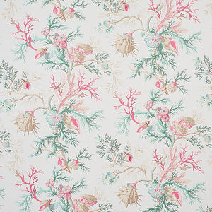 Schumacher - Del Tesoro - Pink & Aqua - 5010651 - Wallpaper