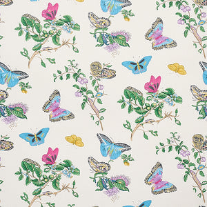 Schumacher - Baudin Butterfly - Turquoise - 5010691 - Wallpaper