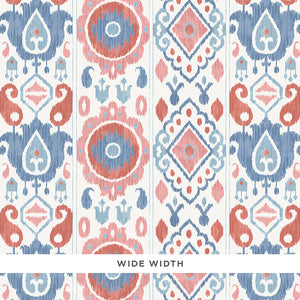 Schumacher - Elizia Ikat - Rose & Indigo - 5010712 - Wallpaper