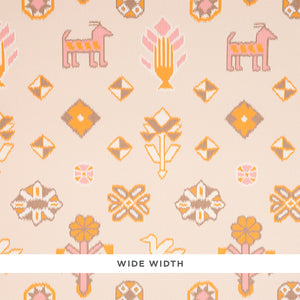 Schumacher - Chuska Warp Print - Pink & Orange - 5010871 - Wallpaper