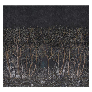 Schumacher - Brindille Golden Accented Panel‚àö√á¬¨‚Ä†Set - Carbon - 5010921 - Wallpaper