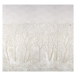 Schumacher - Brindille Golden Accented Panel Set - Alabaster - 5010924 - Wallpaper