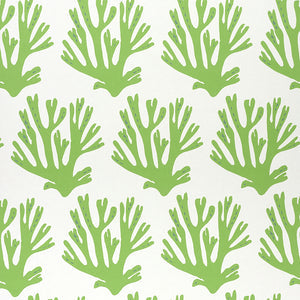 Schumacher - Coral - Green - 5011200 - Wallpaper