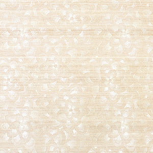 Schumacher - Lotus Embroidery Sisal - Ivory - 5011210 - Wallpaper