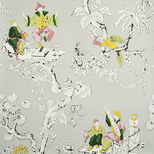 Schumacher - Chinoiserie Moderne - Soft Grey - 5011652 - Wallpaper