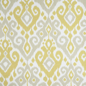 Schumacher - Dedra Damask - Yellow & Stone - 5011761 - Wallpaper