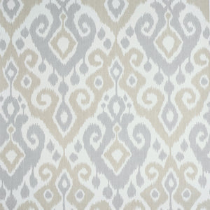 Schumacher - Dedra Damask - Sand & Grey - 5011762 - Wallpaper