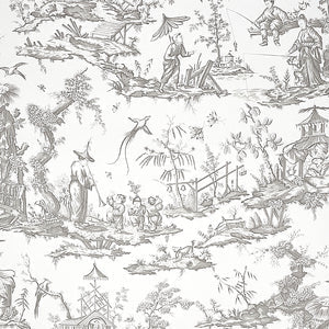 Schumacher - Shengyou Toile - Driftwood - 5012050 - Wallpaper