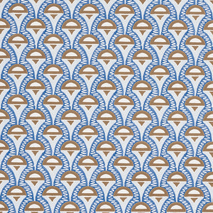Schumacher - Abelino - Blue & Brown - 5012081 - Wallpaper