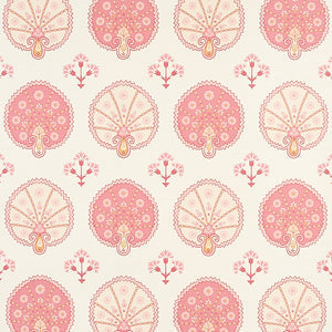 Schumacher - Chamba Crown Sisal - Pink - 5012281 - Wallpaper