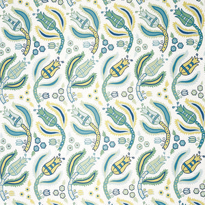 Schumacher - Malabar Vine - Peacock - 5012340 - Wallpaper