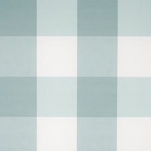 Schumacher - Willa Check Large - Seaglass - 5012356 - Wallpaper