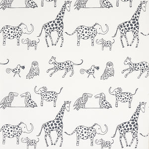 Schumacher - Jungle Jubilee - Charcoal - 5012471 - Wallpaper