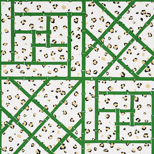 Schumacher - Fancy Beast - Safari Green/Ivory - 5012560 - Wallpaper