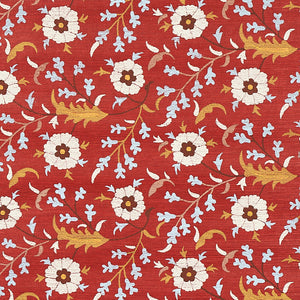 Schumacher - Floralia Sisal - Garnet - 5012832 - Wallpaper