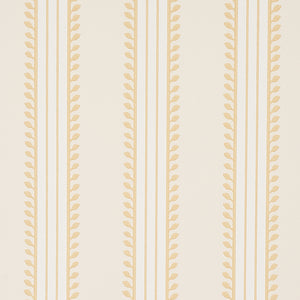 Schumacher - Etruscan Stripe - Ivory & Ochre - 5012851 - Wallpaper