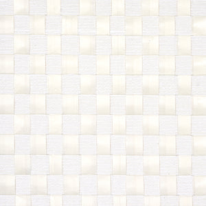 Schumacher - Textured Check - White - 5012970 - Wallpaper