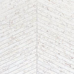 Schumacher - Cork Herringbone - White - 5013010 - Wallpaper