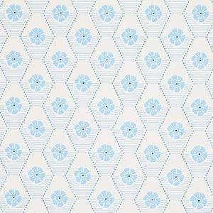Schumacher - Hive Bloom - Blues - 5013161 - Wallpaper