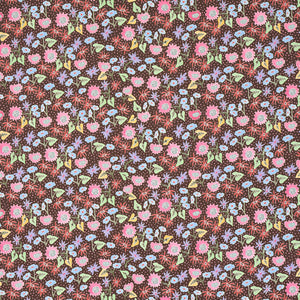 Schumacher - Calico - Multi On Brown - 5013502 - Wallpaper